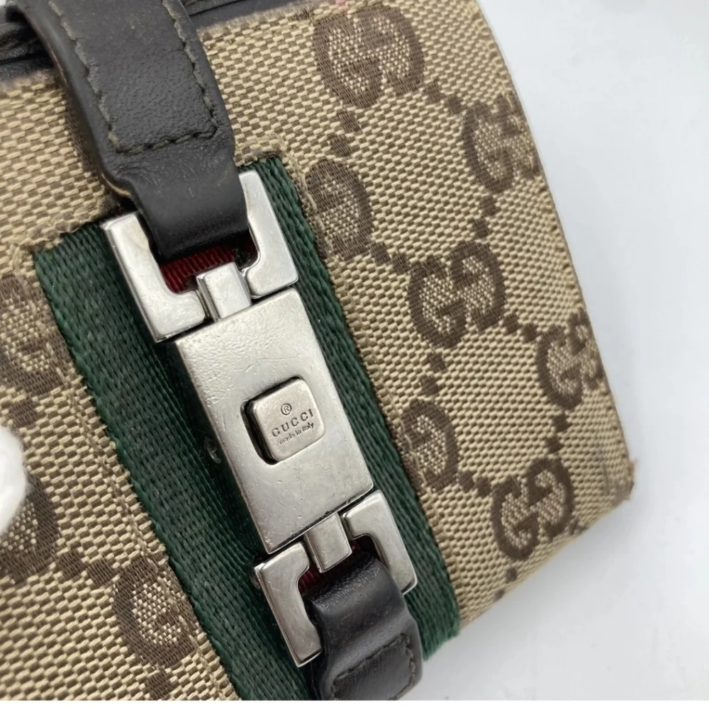 🤎🔹️GUCCI 🔹️purse Leather wallet Italy GG Canvas Brown Supreme - Picture 7 of 15
